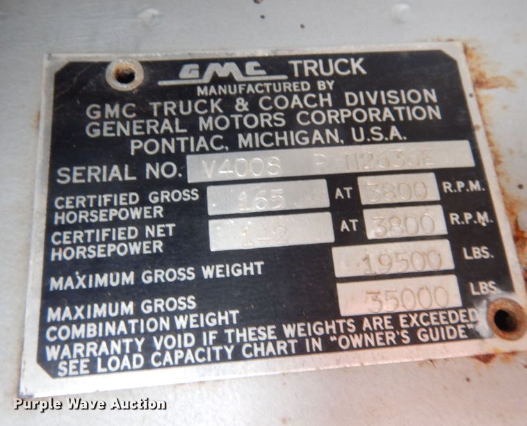 image for item DR1224 1960 GMC 4000  grain truck