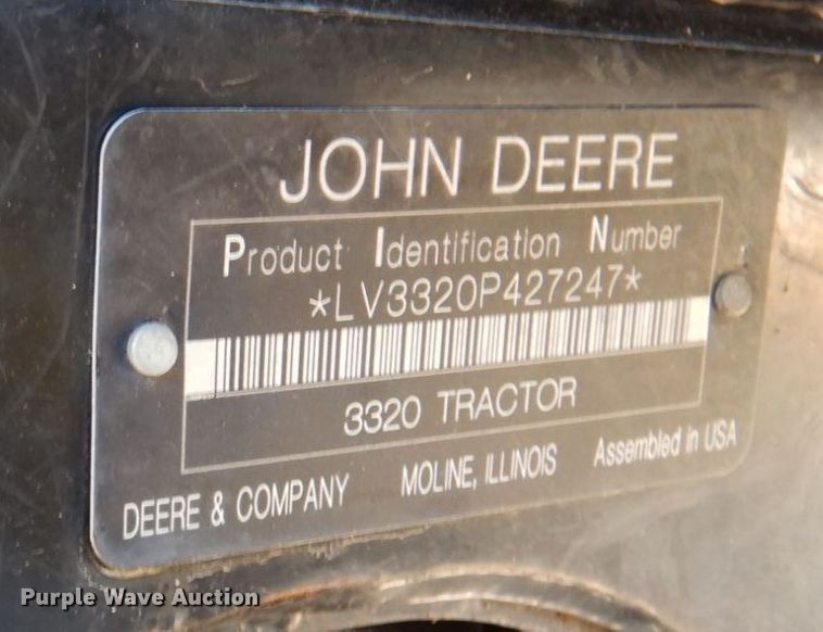 image for item DR1925 2008 John Deere 3320  MFWD tractor