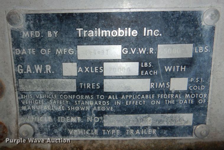 image for item DM2326 1998 Trailmobile Inc. 01AA-1UAL  dry van trailer