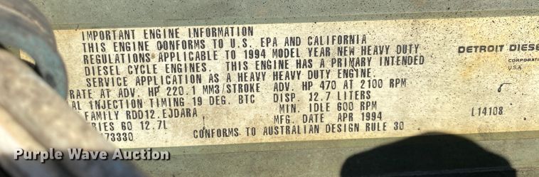 image for item DM4241 1994 Freightliner FLD  semi truck