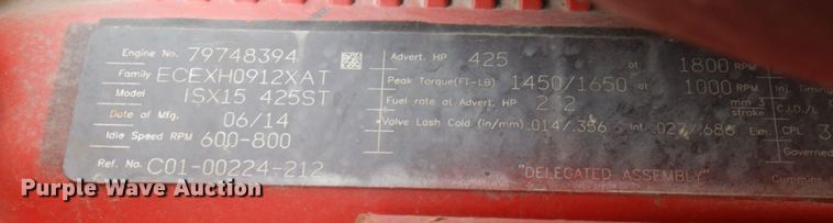 image for item DP5612 2015 Freightliner Cascadia  semi truck