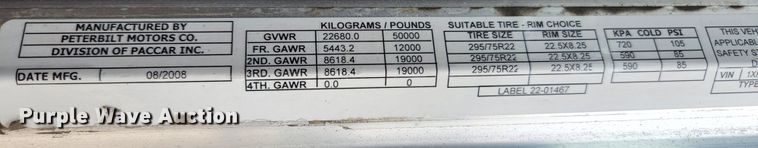 image for item JM9113 2009 Peterbilt 386  semi truck