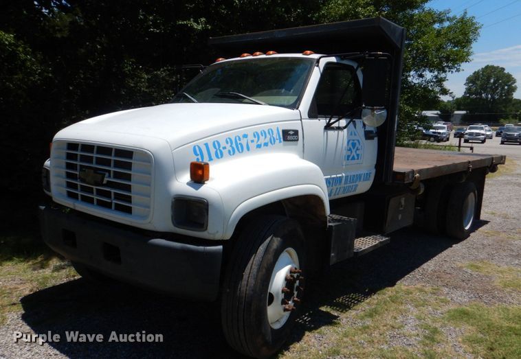image for item KJ9807 1998 Chevrolet C6500  dump flatbed truck