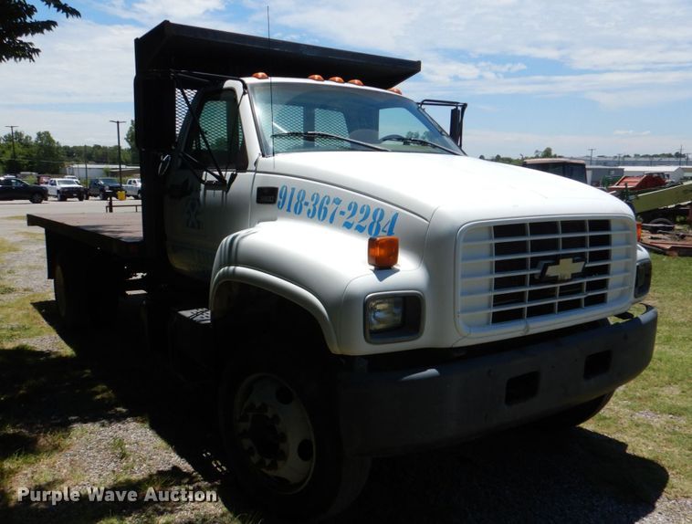 image for item KJ9807 1998 Chevrolet C6500  dump flatbed truck