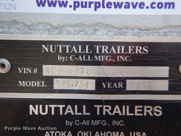 image for item KJ9865 2016 Nuttall S853754  end dump trailer