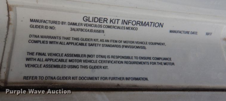 image for item KJ9867 2018 Freightliner Coronado  glider kit semi truck