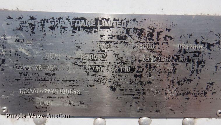 image for item KR9218 2007 Great Dane  refrigerated van trailer