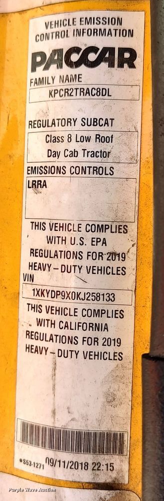 image for item LU9107 2019 Kenworth T680  semi truck