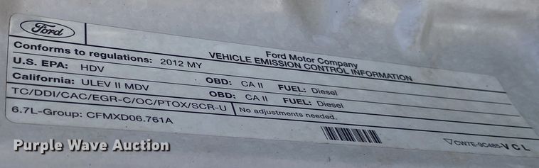 image for item DK6246 2012 Ford F450 Super Duty  flatbed truck