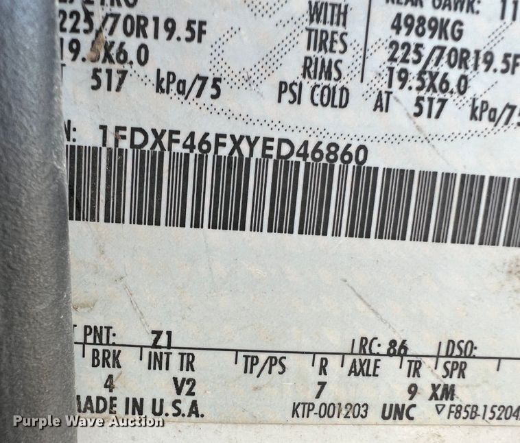 image for item DK7023 2000 Ford F450 Super Duty  utility / service truck