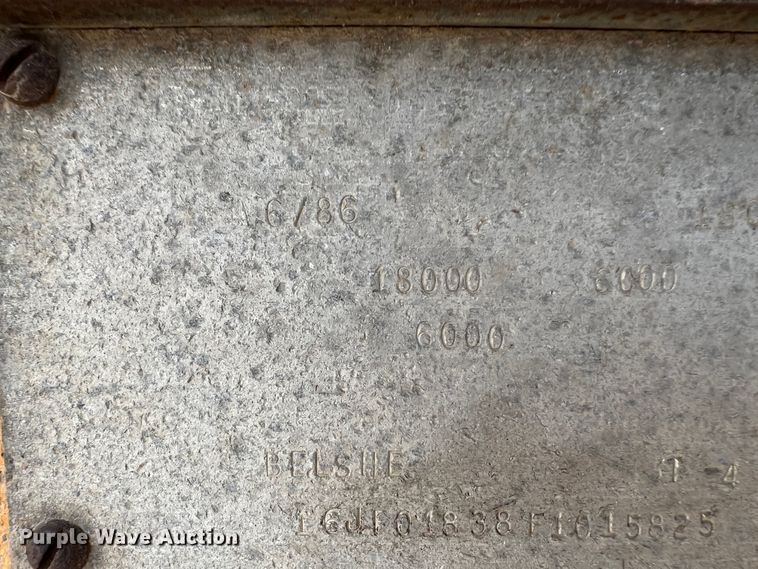 image for item DK7025 1986 Belshe  equipment trailer