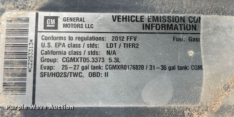 image for item DN5014 2012 Chevrolet Silverado 1500  pickup truck