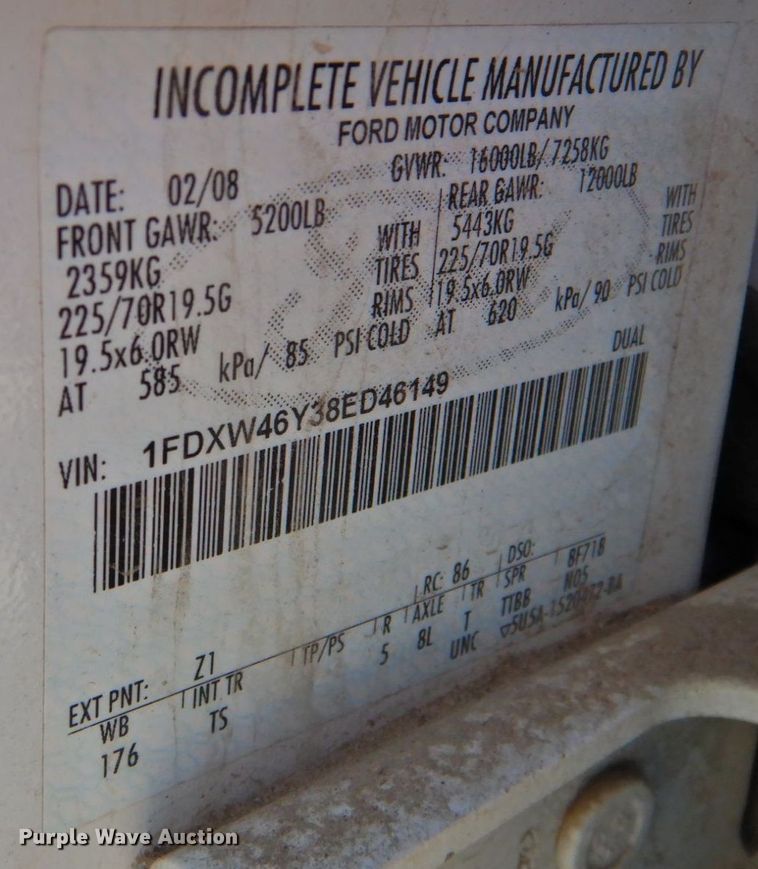 image for item DP4669 2008 Ford F450 Super Duty  flatbed truck