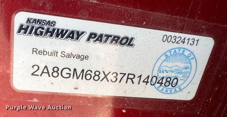 image for item DS8415 2007 Chrysler Pacifica  SUV