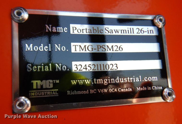 image for item IB9532 2022 TMG Industrial TMG-PSM26  sawmill