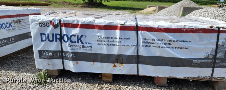 image for item JA9869 (240) sheets of Durock cement board