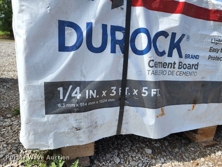 image for item JA9869 (240) sheets of Durock cement board