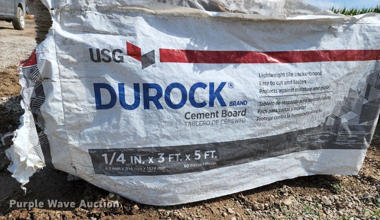 image for item JA9870 (180) sheets of Durock cement board