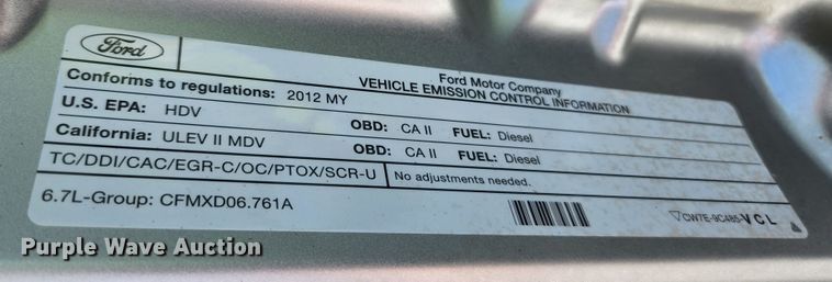 image for item JM9015 2012 Ford F250 Super Duty XL  SuperCab pickup truck