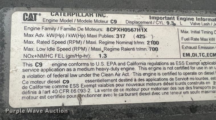 image for item JM9232 Caterpillar C9  engine