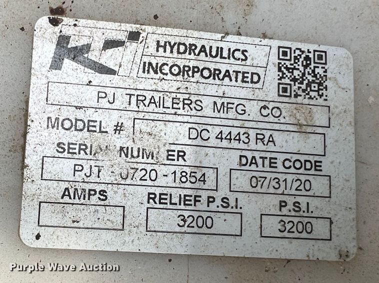 image for item JM9243 2021 PJ DD202  dump trailer