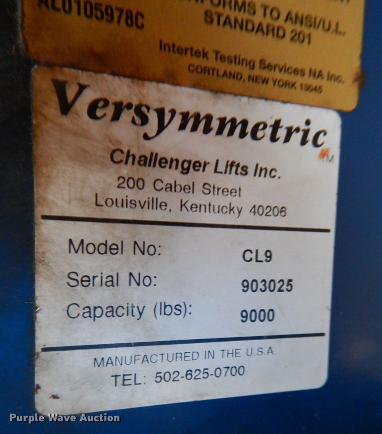 image for item JO9023 Challenger Lifts CL9  automotive lift