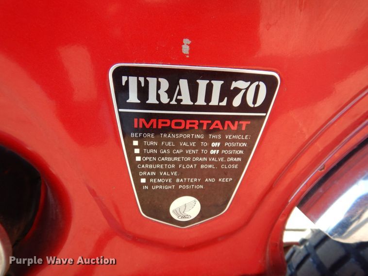 image for item JO9026 1971 Honda Trail CT70  motorcycle