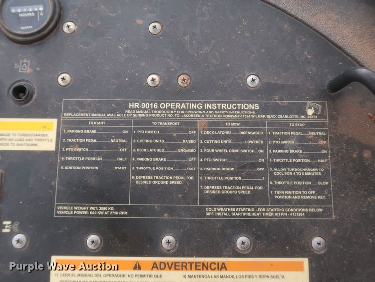 image for item JR9464 2009 Jacobsen HR-9016  lawn mower