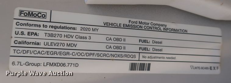 image for item JR9467 2020 Ford F450 Super Duty STX  Crew Cab truck cab and chassis