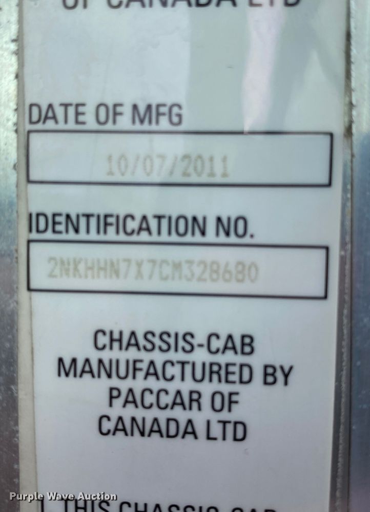 image for item JU9219 2012 Kenworth T370  delivery truck