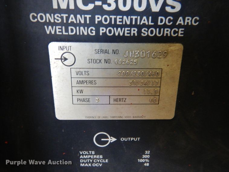 image for item KF9660 Miller MC-300VS  welder