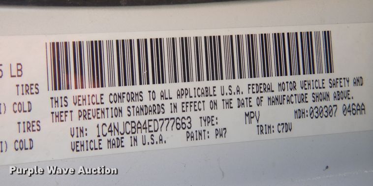 image for item KI9351 2014 Jeep Compass  SUV