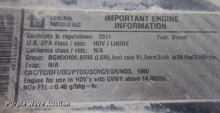 image for item KN9821 2011 Chevrolet Express G4500  box truck