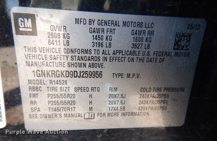 image for item KR9164 2013 Chevrolet Traverse LT  SUV