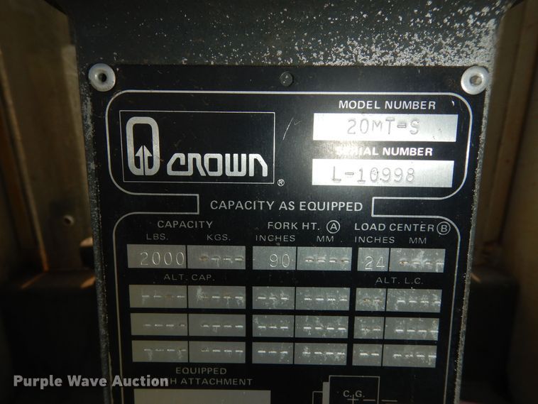 image for item KS9748 Crown 20MT-S  pallet jack
