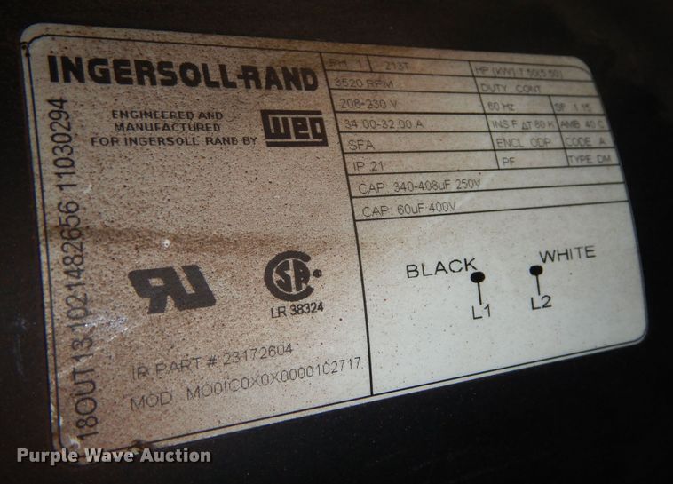 image for item LT9862 Ingersoll Rand 2475  air compressor