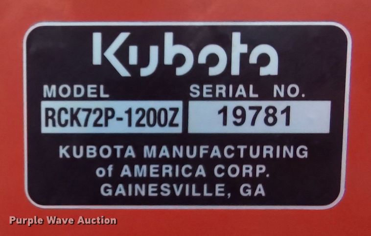 image for item LU9185 Kubota RCK72P-1200Z  mower deck