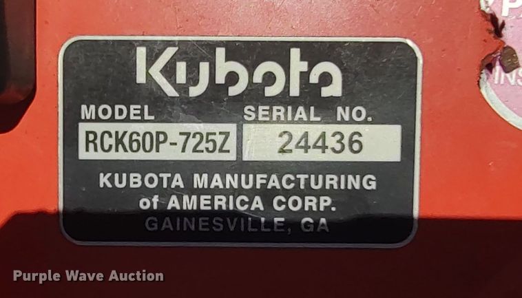 image for item LU9186 Kubota RCK60P-725Z  mower deck