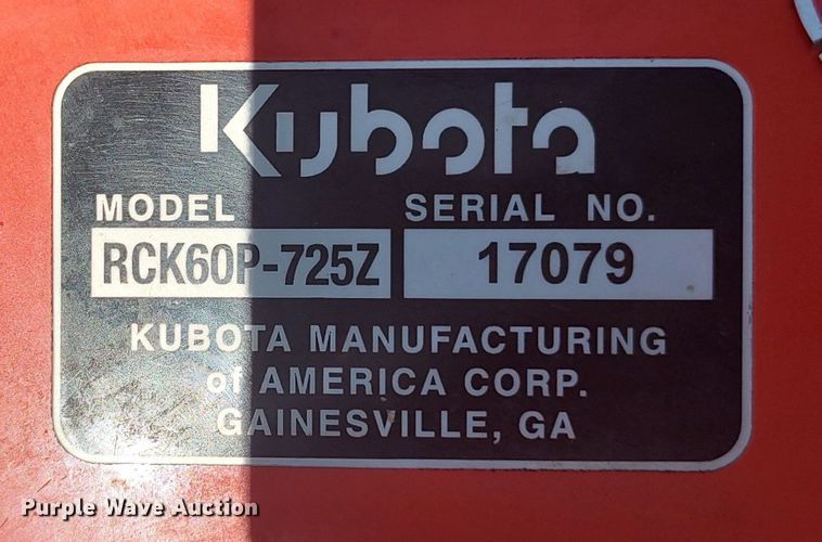 image for item LU9187 Kubota RCK60P-725Z  mower deck