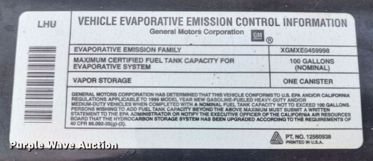 image for item LU9198 1999 Chevrolet Express 3500  school bus