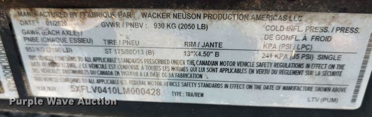 image for item LU9213 2019 Wacker Neuson LTV6L  light plant
