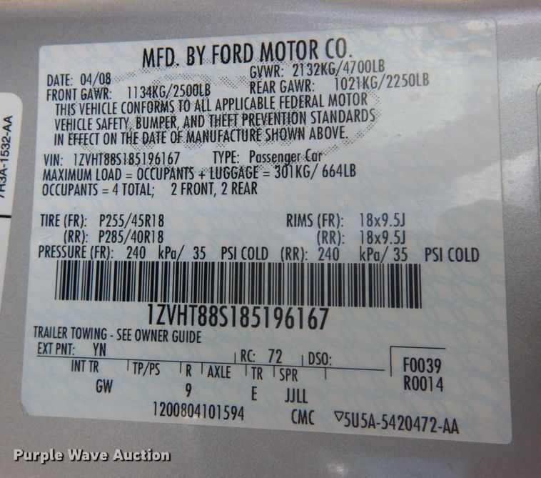 image for item MF9690 2008 Ford Shelby GT500KR  40th anniversary