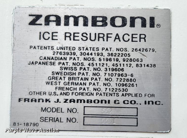 image for item MK9033 Zamboni 552  ice resurfacer