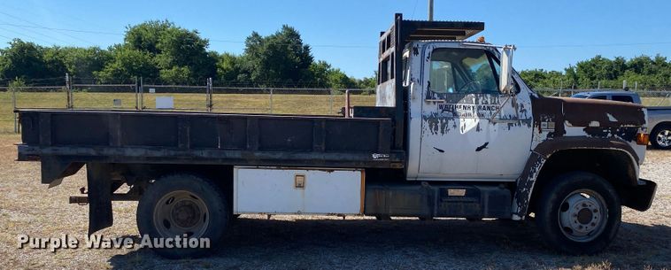 image for item DK6244 1990 Chevrolet C60  dump flatbed truck