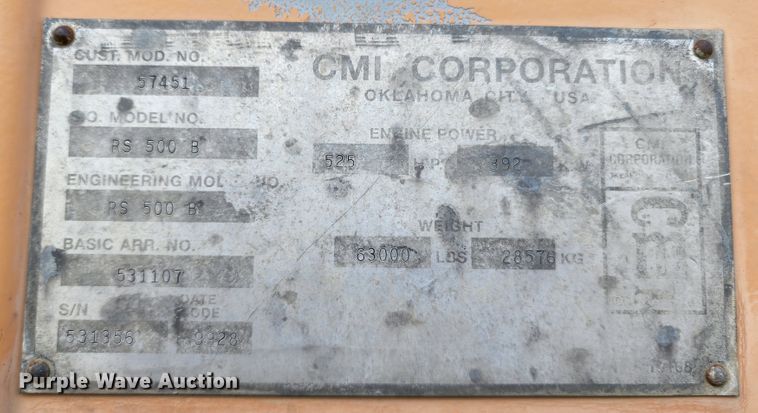 image for item DL6669 2000 CMI RS500B  reclaimer