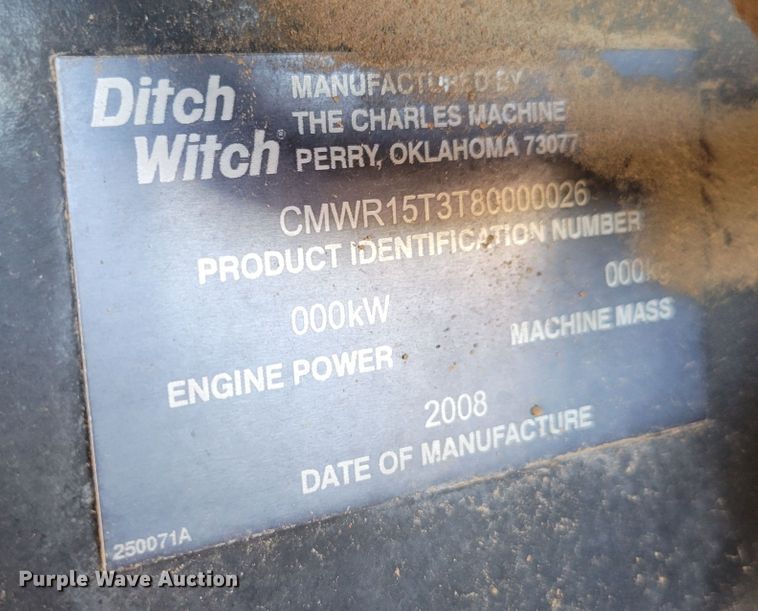 image for item DM2350 2008 Ditch Witch RT115  trencher
