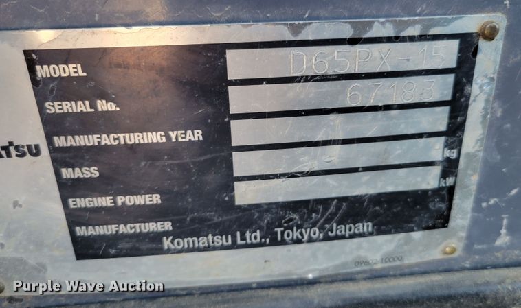 image for item DM2352 2004 Komatsu D65PX-15  dozer