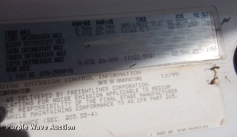 image for item DM5427 2000 Sterling L-Line  crane truck