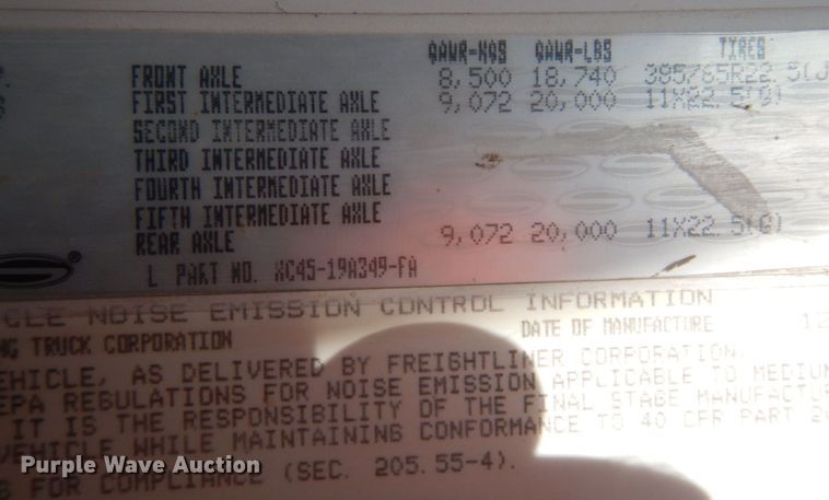 image for item DM5427 2000 Sterling L-Line  crane truck