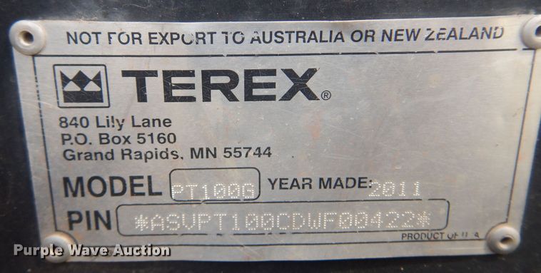 image for item DN0467 2011 Terex PT100G  tracked skid steer loader